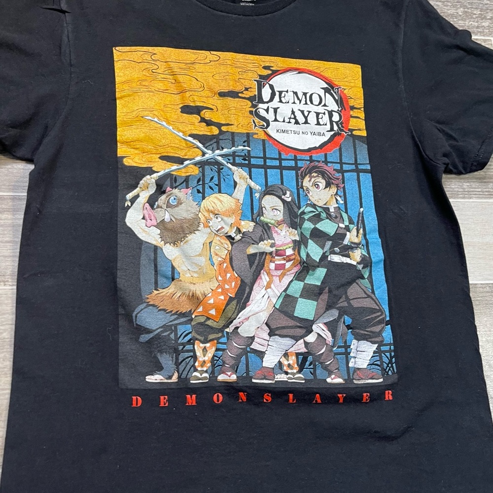 Demon Slayer Anime T Shirt Black